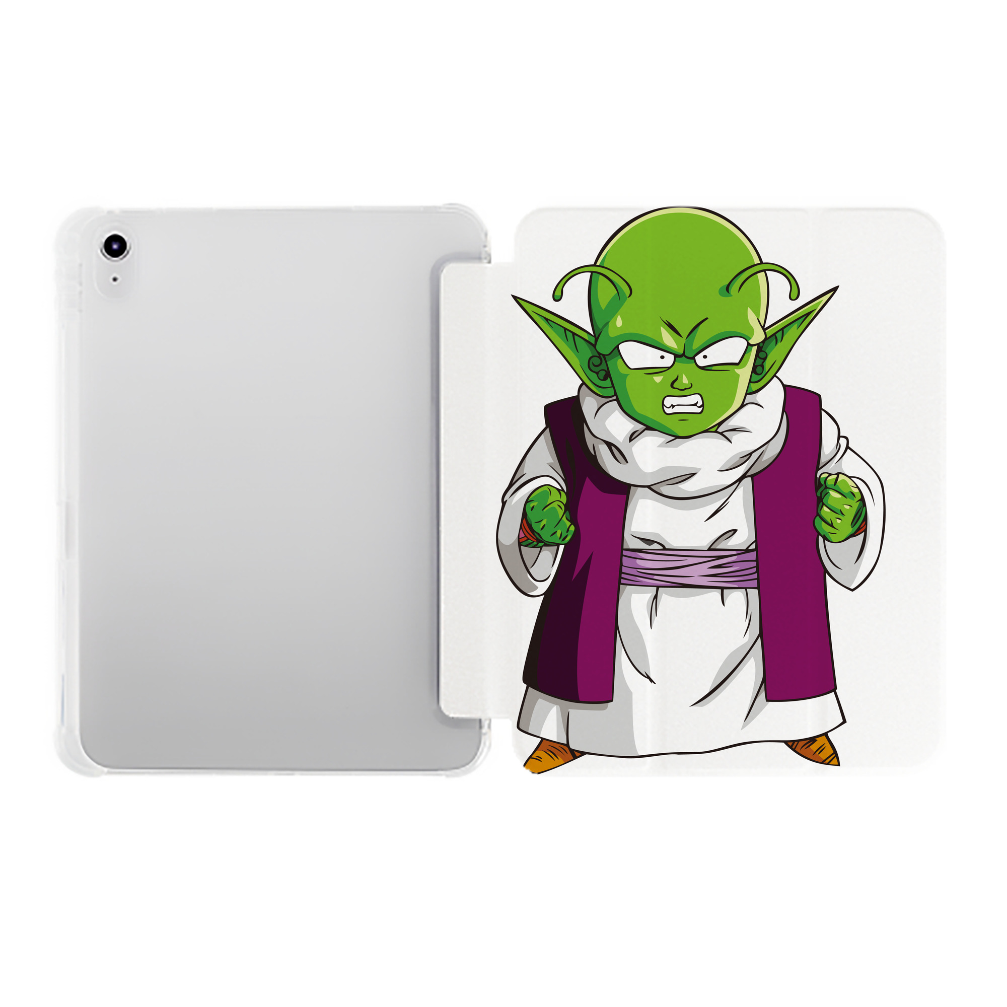 （画像用） ドラゴンボール ピッコロ DRAGON BALL Piccolo IPad ケース ペン収納付き 三つ折りスタンド PUレザー×シリコン 対応機種9.5/10.5/10.9インチ